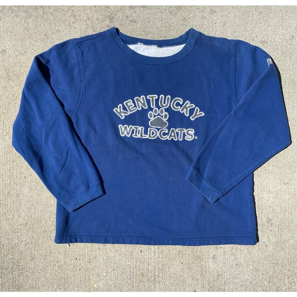 Kentucky Wildcats Sweatshirt Blue Crewneck College NCAA M
